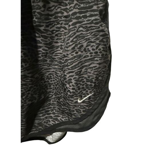 Nike Dri-FIT Women’s Running Shorts – Black Animal Print – Size Large - Picture 2 of 3